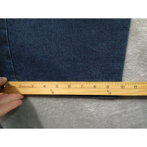 IZOD Jeans Womens 16W Blue Denim Stretch Boot Cut Straight Leg Dark Sandblast - Picture 6 of 9